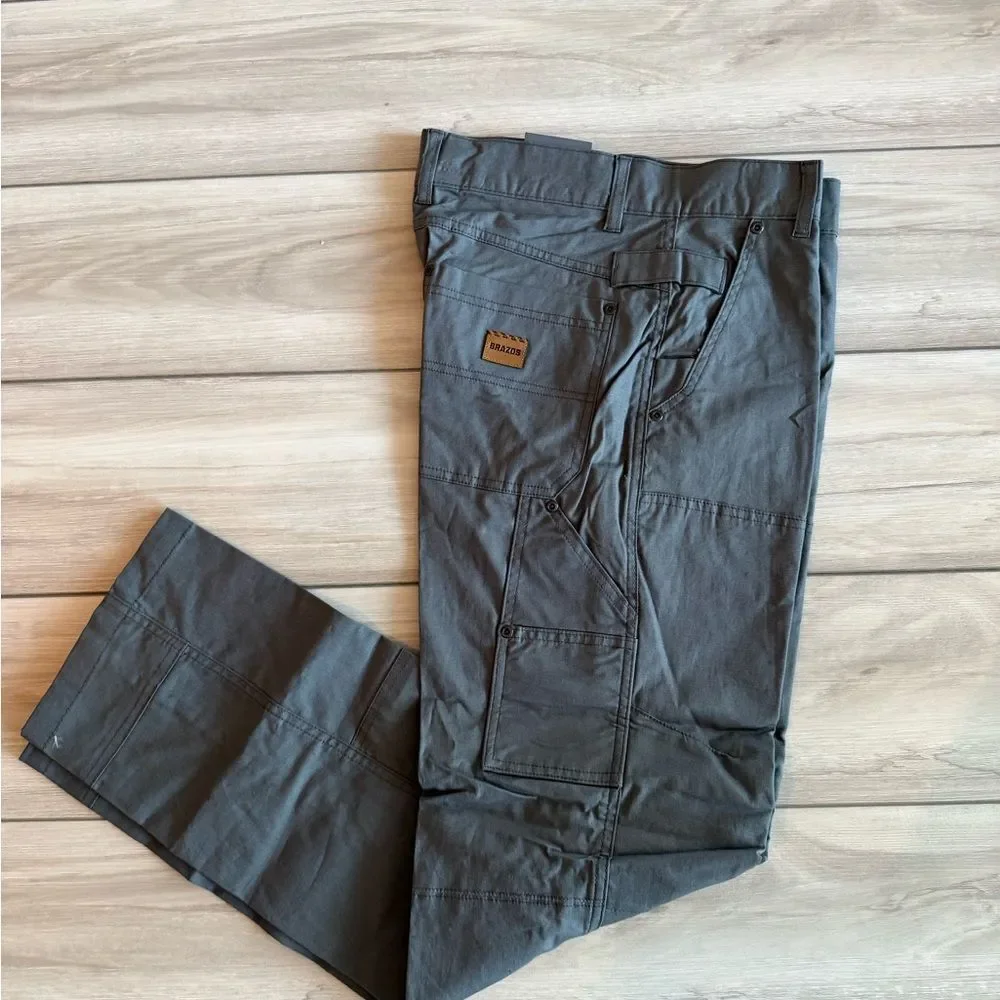 Brazos Carpenter Ripstop Work Pant Grey 32Wx32L NWT